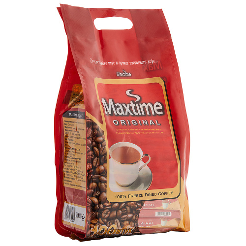 Кофейный напиток "Макстайм Микс" 3в1 1.2кг 1/100/10 - изображение jpg