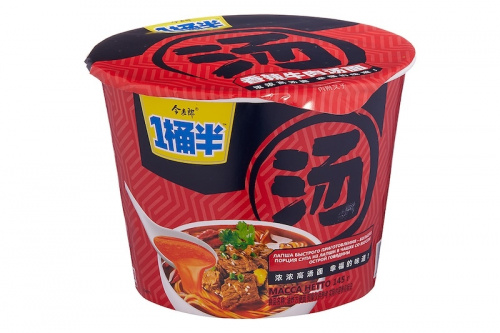 Лапша быстрого приготовления ТМ JML со вкусом острой говядины 145 грамм (1/12 штук)
