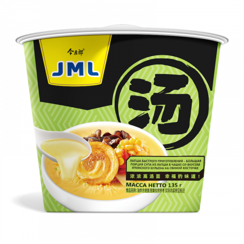 Лапша быстрого приготовления ТМ JML со вкусом японского бульона на свиной косточке 135 грамм (1/12 штук)